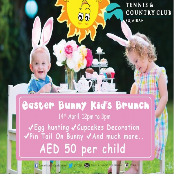 Easter bunny kids brunch - Tennis and country club fujairah